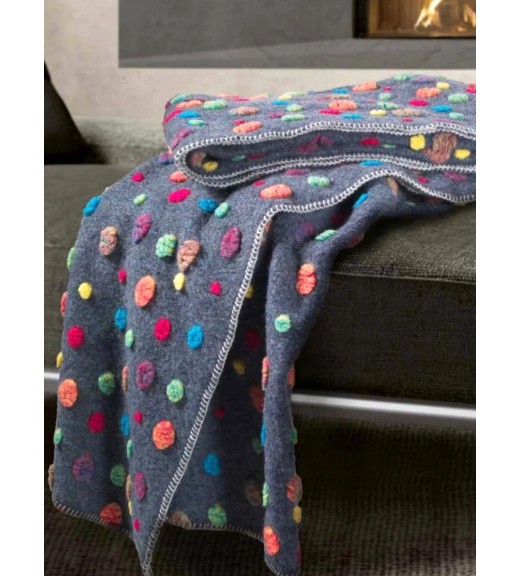 Plaid in Lana Cotta - Linea Pois - Appodia Lana Italiana