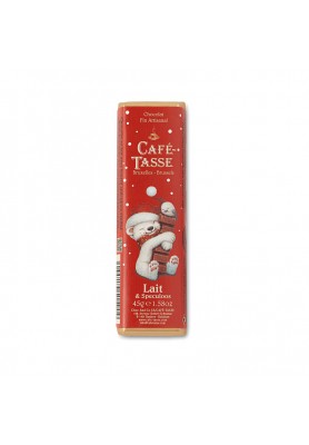 Barretta Christmas di Cioccolato al Latte e Biscotti Speculos 45g - Café Tasse