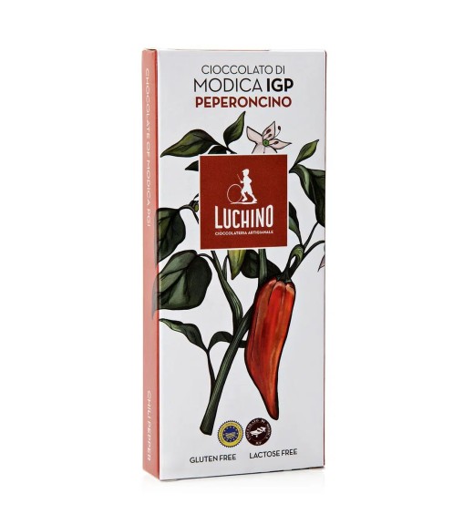 Tavoletta Cioccolato di Modica IGP Peperoncino 100gr - Luchino Cioccolateria Artigianale