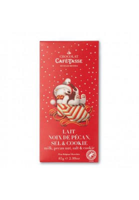 Barretta Christmas di Cioccolato al Latte con Noci Pecan e Sale - Café Tasse