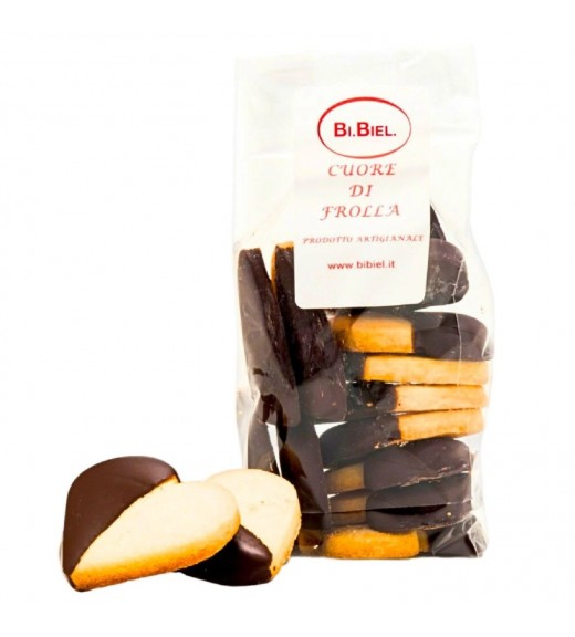 Biscotti Cuore di Frolla con Cioccolato - Bi.Biel