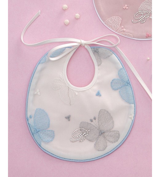 Bavaglino Neonato Baby Adriel Azzurro - Blumarine Baby