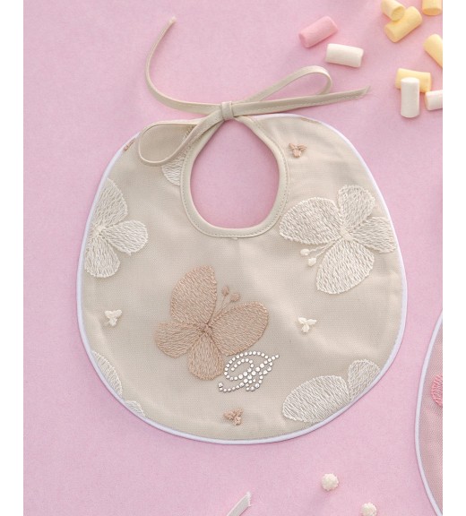 Bavaglino Neonato Baby Adriel Beige - Blumarine Baby
