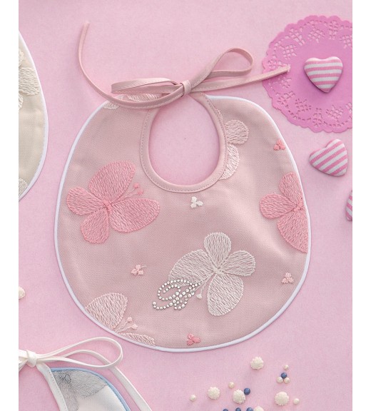Bavaglino Neonato Baby Adriel Rosa - Blumarine Baby