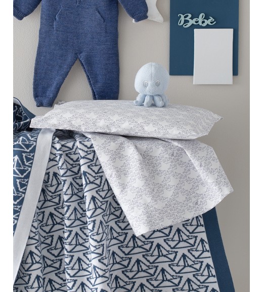 Lenzuola Culla Barchetta - Azzurro - Blumarine Baby