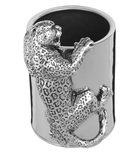 Portapenne in Bronzobianco - Collezione Leopardo - Giovanni Raspini