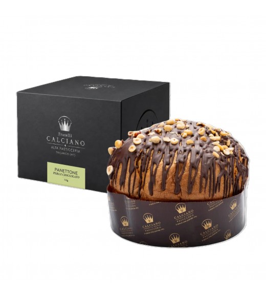 Panettone Artigianale Pera e Cioccolato 1kg - Pasticceria Calciano Panettone Artigianale Pera e Cioccolato 1kg - Pasticceria Calciano