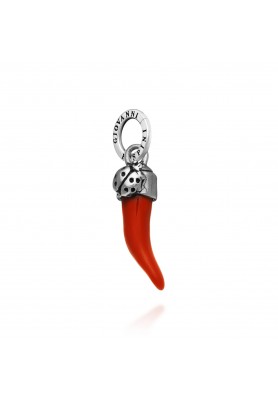 Charm Corno Rosso Coccinella - Collezione Amuleti - Giovanni Raspini