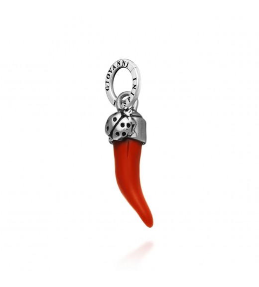 Charm Corno Rosso Coccinella - Collezione Amuleti - Giovanni Raspini