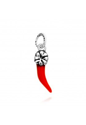 Charm Corno Rosso Quadrifoglio - Collezione Amuleti - Giovanni Raspini