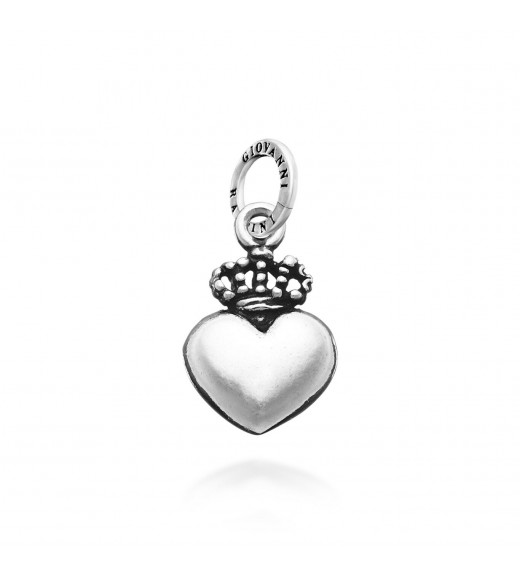Charm Cuore con Corona - Collezione Cuori e Angeli - Giovanni Raspini