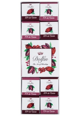 Cofanetto "Ebene" 24 Napolitains Fondenti - Dolfin Chocolat