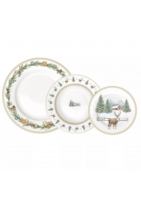 Servizio da Tavola 18 Pezzi - Collezione White Forest - Easy Life