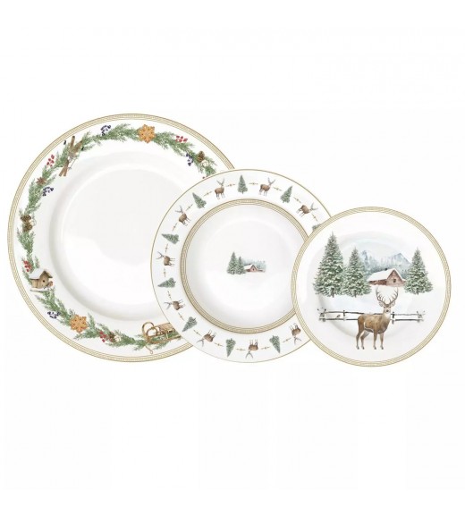 Servizio da Tavola 18 Pezzi - Collezione White Forest - Easy Life