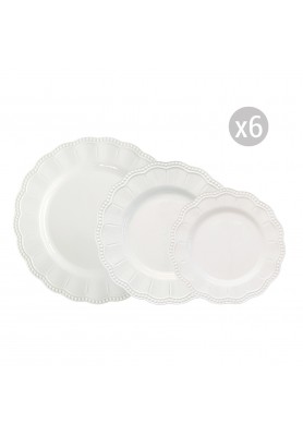 Servizio da Tavola Collezione Elite White 18Pz - Easy Life