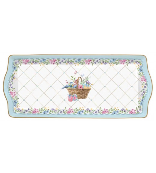 Vassoio in porcellana 35x15 - Collezione Spring Bloom - Easy Life