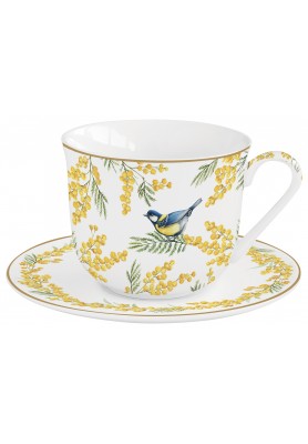 Tazza Colazione con piattino S/2- Collezione Mimosa - Easy Life