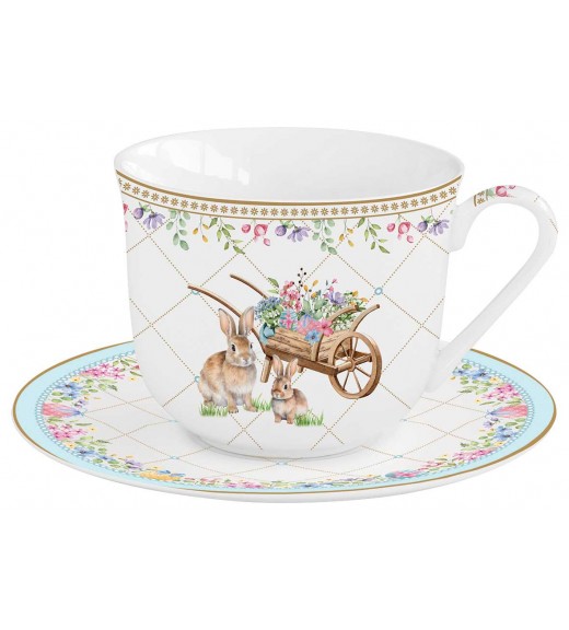 Tazza Colazione con piattino - Collezione Spring Bloom - Easy Life