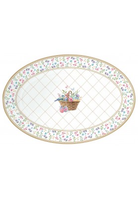 Vassoio Ovale in porcellana 35x23 - Collezione Spring Bloom - Easy Life