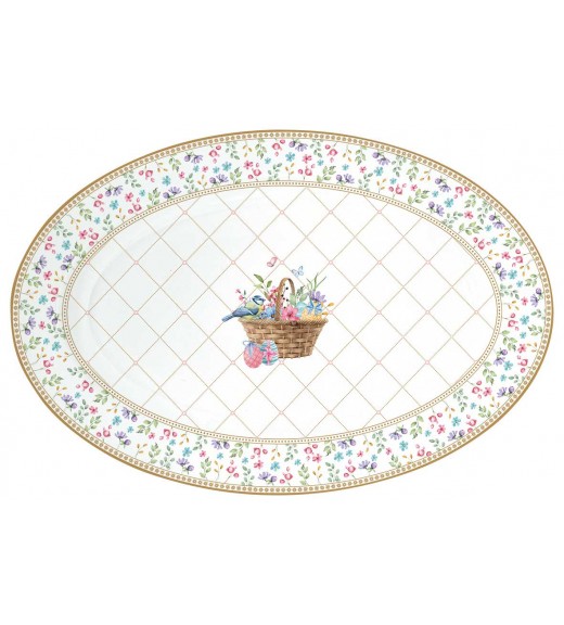 Vassoio Ovale in porcellana 35x23 - Collezione Spring Bloom - Easy Life