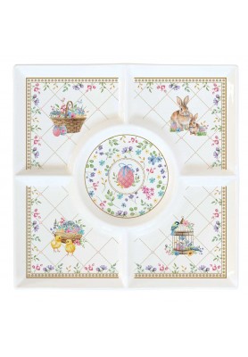 Piatto Aperitivo in porcellana Diametro 25 - Collezione Spring Bloom - Easy Life