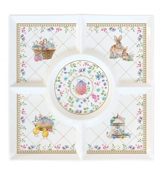Piatto Aperitivo in porcellana Diametro 25 - Collezione Spring Bloom - Easy Life