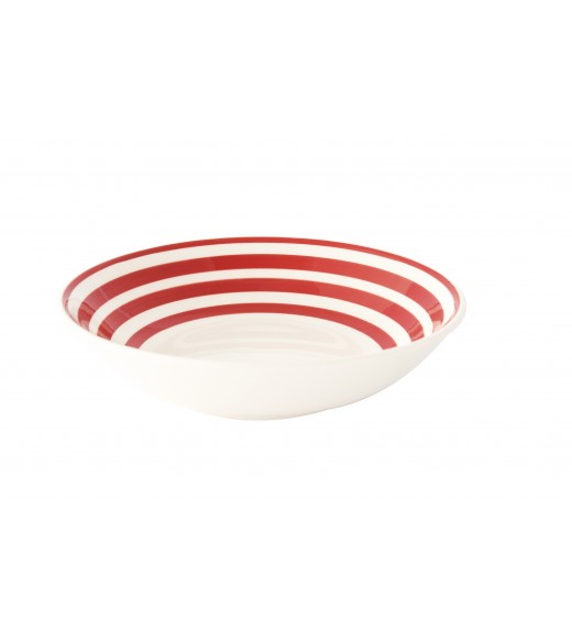Piatto Fondo in Ceramica Diametro 22 cm S/6 - Color mix red - Easy Life