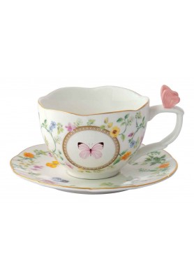 Tazza Tè con piattino - Collezione Dancing Butterflies - Easy Life