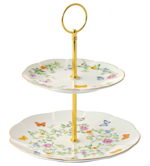 Alzata due piani in porcellana - Collezione Dancing Butterflies - Easy Life