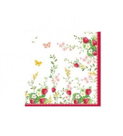 Confezione Tovaglioli di carta Jardin des Fraises 20pz - Easy Life