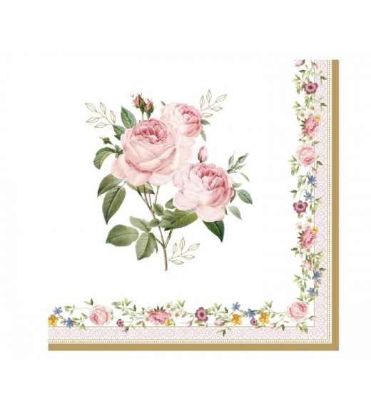 Confezione Tovaglioli di carta Chant des Roses 20pz - Easy Life