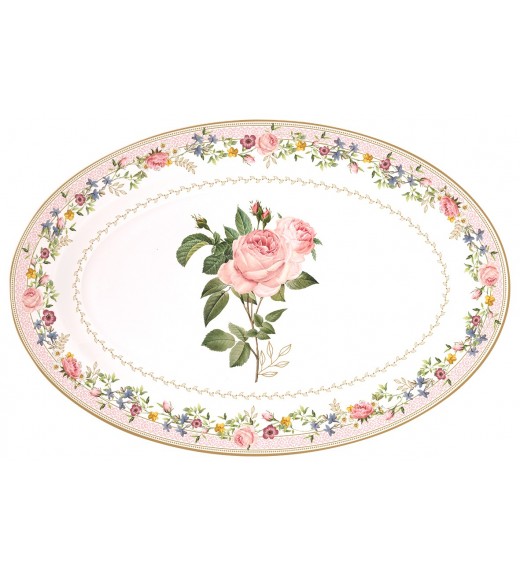 Piatto da portata ovale Chant des Roses 35x23cm - Easy Life