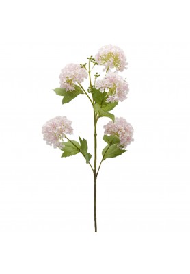 Ramo di Viburno x5 con Foglie H 80 cm Rosa tenue - EDG