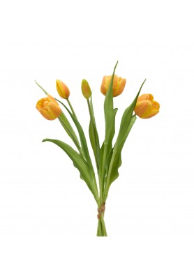 Mazzo di Tulipani x4 con Bocciolo Giallo H 40 cm - EDG