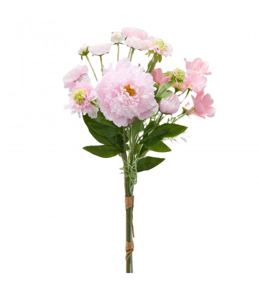 Cespuglio di Peonia Rosa tenue e Fiori Misti H60- EDG