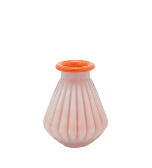 Vaso Righe con bordo in vetro Coral H20cm - EDG