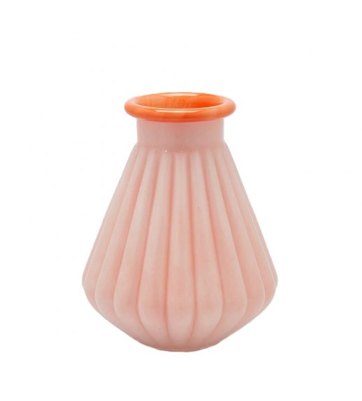 Vaso Righe con bordo in vetro Coral H28cm - EDG