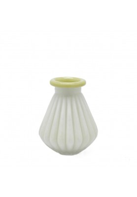 Vaso Righe con bordo in vetro light green H20cm - EDG