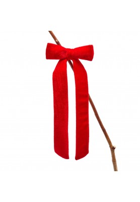 Decoro Fiocco Velluto Clip Rosso H30 - EDG