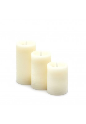 Candela Led Soffio Avorioo H15 Set 3 pz - EDG