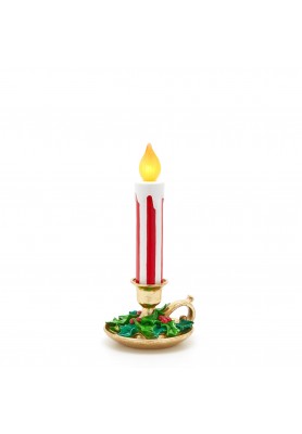 Decoro Candela Led con piattino H36 - EDG