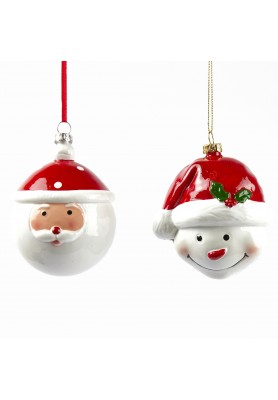 Decoro Addobbo Babbo Natale e Omino di Neve 2 Ass. D10 - EDG