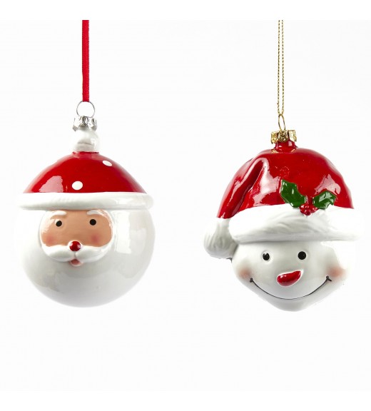 Decoro Addobbo Babbo Natale e Omino di Neve 2 Ass. D10 - EDG