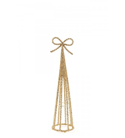 Decoro Cono Jewel con fiocco dorato H48 - EDG