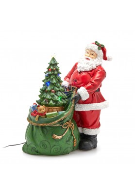 Decoro Babbo Natale con sacco Musica/Mov/Led H47 - EDG