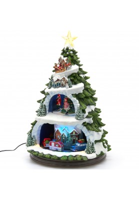 Decoro Diorama Pino Musica/Mov/Led H46 - EDG