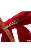 Decoro Fiocco Velluto Clip Rosso H30 - EDG