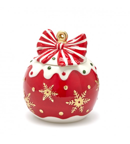 Contenitore Palla XMas Righe h21 - EDG