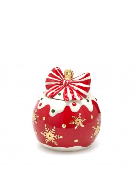 Contenitore Palla XMas Righe h17 - EDG