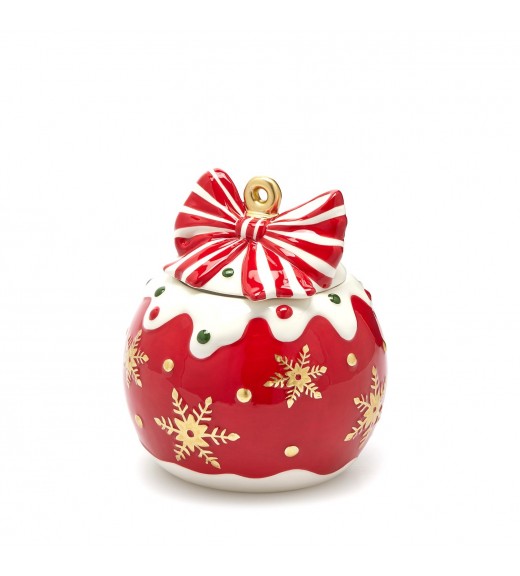 Contenitore Palla XMas Righe h17 - EDG